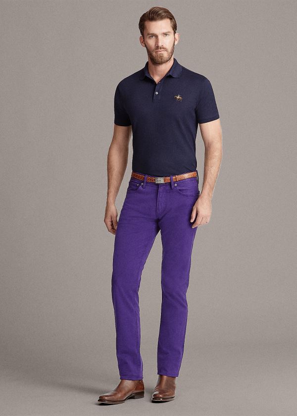 Ralph Lauren Custom Fit Piqué Polo Shirt Herre Danmark (PHJUL1768)